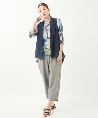 ［洗える・日本製］アントワープリネンニットベスト