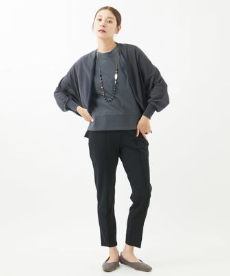 ［洗える］天竺ドレープニットカーディガン