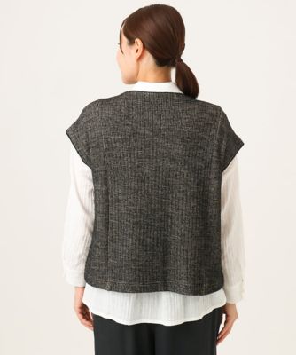 【新品未使用】定価3.7万 TOGA PULLA ペイズリー ジャガードベスト1 両面選針ジャカードベスト | GIANNI LO GIUDICE (Women)/ジャンニロ