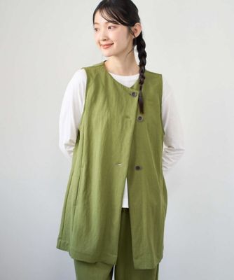 ＜GIANNI LO GIUDICE (Women)＞［洗える・日本製］ナチュラルスムースジレ