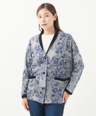GIANNI LO GIUDICE (Women)/ジャンニロジュディチェ [洗える・日本製]ワンダーランドジャガードカーディガン