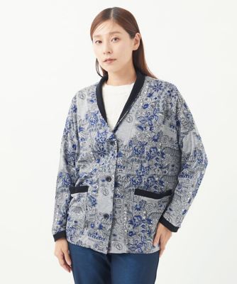 ＜GIANNI LO GIUDICE (Women)＞［洗える・日本製］ワンダーランドジャガードカーディガン