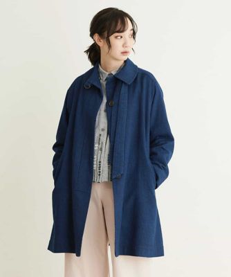 ＜GIANNI LO GIUDICE (Women)＞【洗える】二重織ガーゼボーダーストライプコート