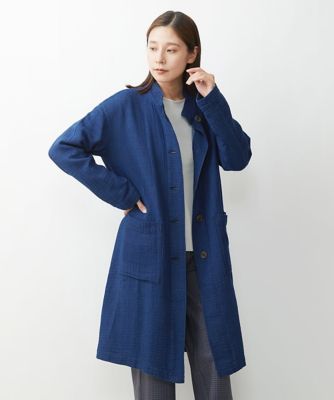 ＜GIANNI LO GIUDICE (Women)＞［洗える］二重織ガーゼ太ストライプコート