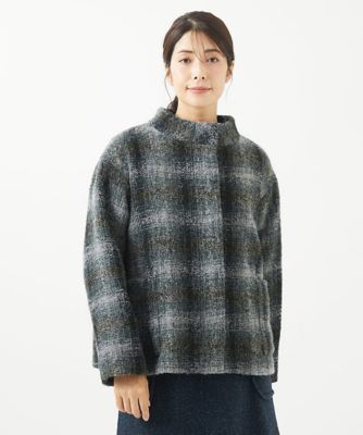 ★M⭐︎K★ 23年❣ ギャルリーヴィー ウール ジャケットチェック柄 日本製］ITALYミックスウールチェックジャケット | GIANNI LO