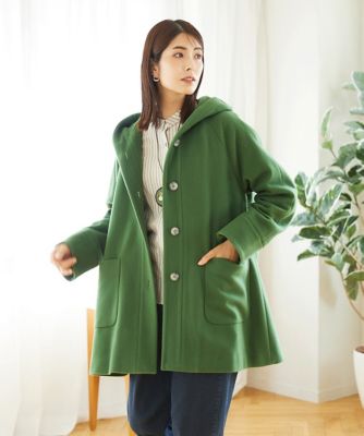 ＜GIANNI LO GIUDICE (Women)＞ウールモッサフーディーコート