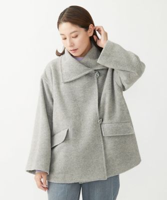 ＜GIANNI LO GIUDICE (Women)＞［日本製］ダブルノットモッサーウール混ショートコート