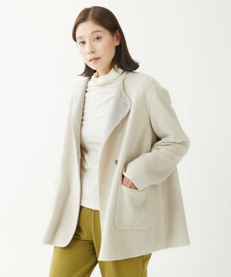 ＜GIANNI LO GIUDICE (Women)＞リバーウール混バイカラーコート