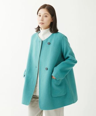 ＜GIANNI LO GIUDICE (Women)＞リバーウール混バイカラーコート