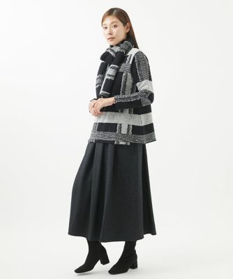 日本製］ウール混チェック柄ストール | GIANNI LO GIUDICE (Women