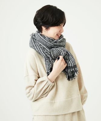 GIANNI LO GIUDICE (Women)/ジャンニロジュディチェ [洗える]イタリアチドリストール 94ブラック スカーフ・ショール【三越伊勢丹/公式】