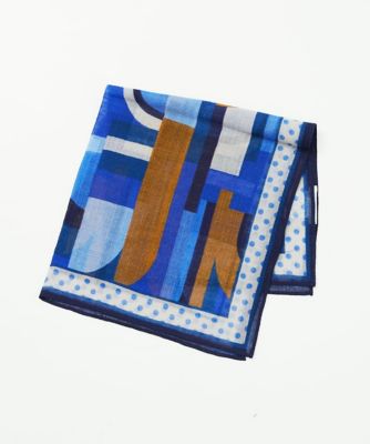 GIANNI LO GIUDICE (Women)/ジャンニロジュディチェ [洗える]ミニキカスクエアストール 55ブルー スカーフ・ショール【三越伊勢丹/公式】