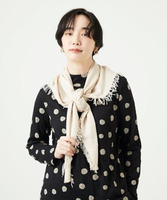 GIANNI LO GIUDICE (Women)/ジャンニロジュディチェ [洗える]トライアングルストール 80アイボリー スカーフ・ショール【三越伊勢丹/公式】