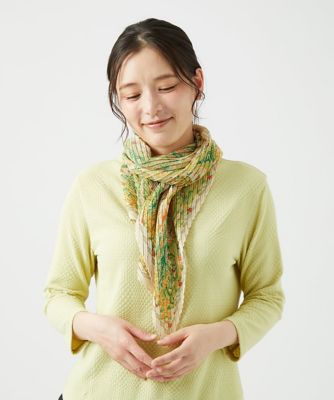 サンローランパリ ビーズ装飾 プリーツストール サンローランパリ