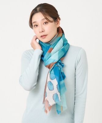 【SALE】GIANNI LO GIUDICE (Women)/ジャンニロジュディチェ クレイストール ブルー55 スカーフ・ショール【三越伊勢丹/公式】