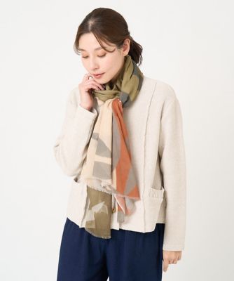 バーニーズニューヨーク　ストールマフラー　ベージュ BARNEYS NEWYORK イタリア製 バーニーズニューヨーク カシミヤ