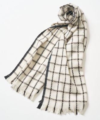 ラメツイードチェックウールストール | GEORGES RECH (Women