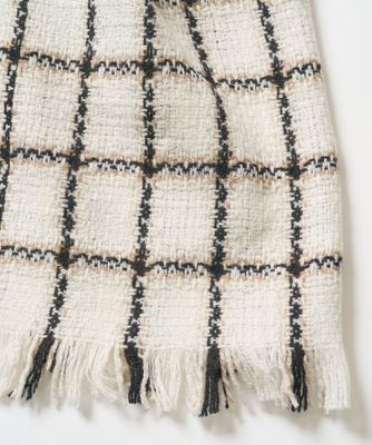 ラメツイードチェックウールストール | GEORGES RECH (Women