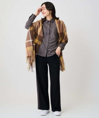 カシミヤタッチ大判チェックストール | GEORGES RECH (Women