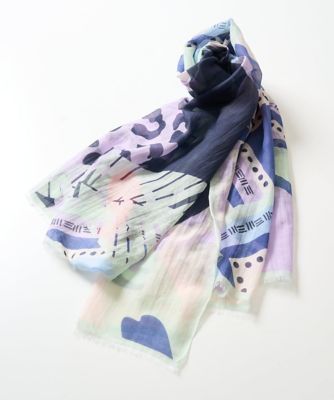 ジョルジュ・レッシュ（ES RECH）/バードボタニカルシルク混ストール バードボタニカルシルク混ストール | GEORGES RECH (Women)/ジョルジュ