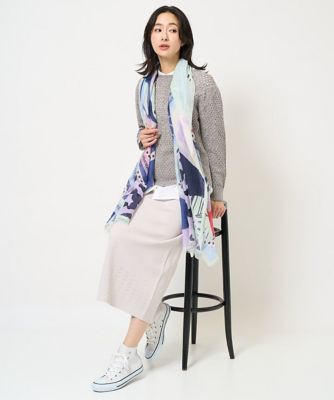 バードボタニカルシルク混ストール | GEORGES RECH (Women)/ジョルジュ