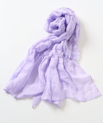 【SALE】GEORGES RECH (Women)/ジョルジュ レッシュ シアーゴムシャーリングストール ラベンダー60 スカーフ・ショール【三越伊勢丹/公式】