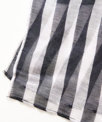 幾何プリント麻混ストール | GEORGES RECH (Women)/ジョルジュ