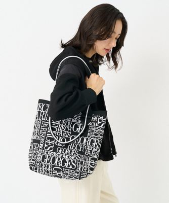 ＜GEORGES RECH　(Women)＞ニットジャカードロゴトートバッグ