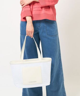 【SALE】GEORGES RECH (Women)/ジョルジュ レッシュ メッシュボーダートートバッグ ホワイト90 旅行用かばん・バッグ【三越伊勢丹/公式】