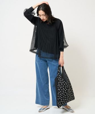ニットジャガードトライアングルトートバッグ