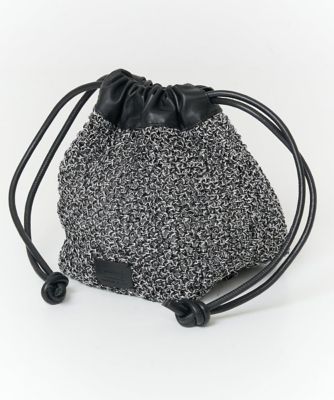 メタリック巾着バッグ