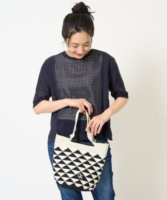 GEORGES RECH (Women)/ジョルジュ レッシュ 幾何プリントニットバッグ ブラック94 ハンドバッグ【三越伊勢丹/公式】