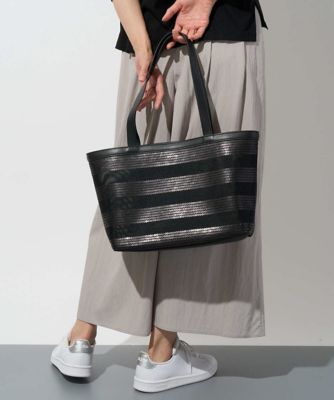 ＜GEORGES RECH　(Women)＞スパンコールボーダー刺繍シアートートバッグ