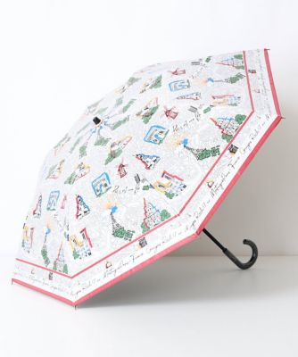 ＜GEORGES RECH　(Women)＞［晴雨兼用］ＰＡＲＩＳ　ＭＡＰ折り畳み傘