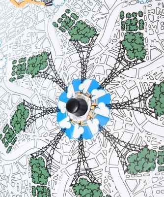 ［晴雨兼用］ＰＡＲＩＳ　ＭＡＰ折り畳み傘