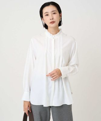 GEORGES RECH (Women)/ジョルジュ レッシュ [日本製]ロマンティックタックフリルブラウス 90ホワイト トップス【三越伊勢丹/公式】