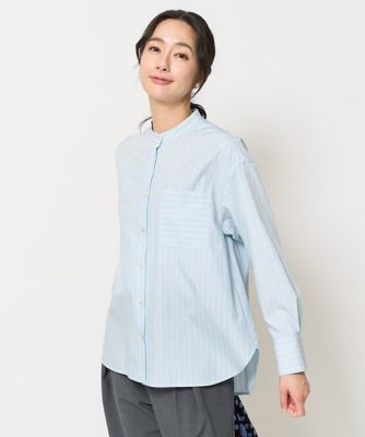 ［日本製］ソフトローンバンドカラーシャツ