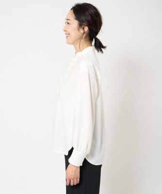 スタンドカラーフリルブラウス | GEORGES RECH (Women)/ジョルジュ