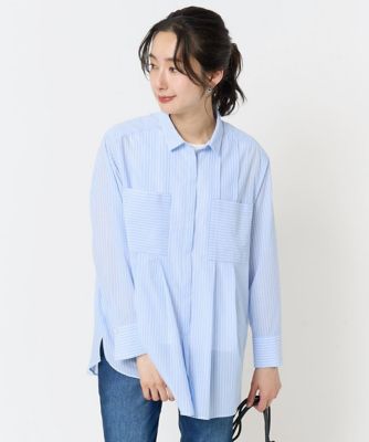 ［日本製］サンディーローンタックシャツブラウス
