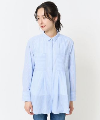 ［日本製］サンディーローンタックシャツブラウス