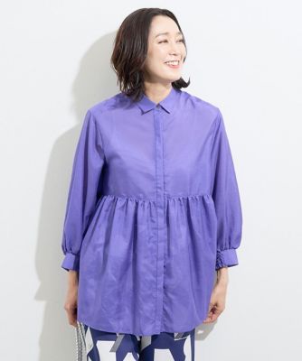 ローンピンタックブラウス