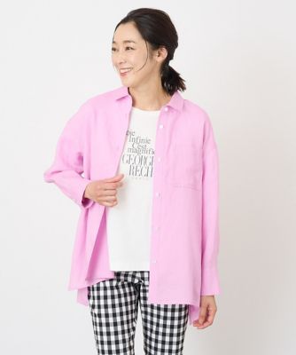 ロゴ入りベーシックリネンシャツ