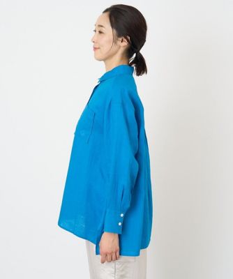ロゴ入りベーシックリネンシャツ