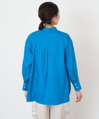 ロゴ入りベーシックリネンシャツ