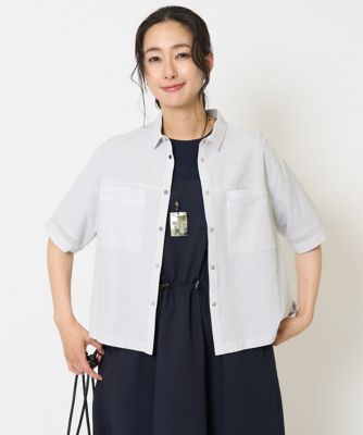 ［接触冷感／吸水速乾］サッカーシャドーギンガムシャツ