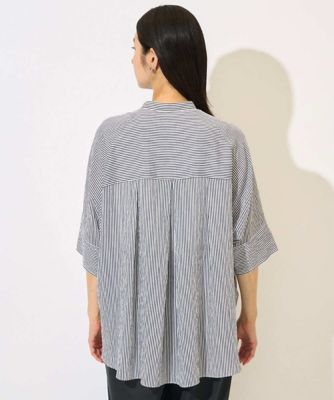 追加／接触冷感］バンドカラードルマンスリーブブラウス2 | GEORGES