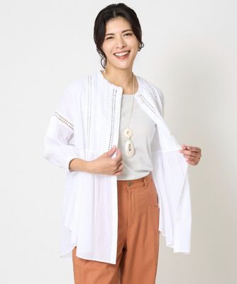 ＜GEORGES RECH　(Women)＞ローンドビーストライプシャツブラウス