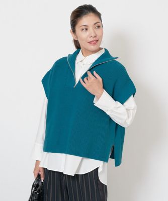 ES RECH / ジョルジュ・レッシュ ストレッチポプリンロゴ刺繍シャツ ストレッチポプリンロゴ刺繍シャツ | GEORGES RECH (Women