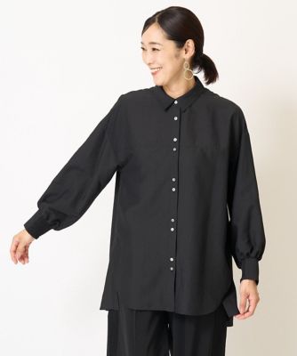 スパンキーブロードバックプリーツシャツ