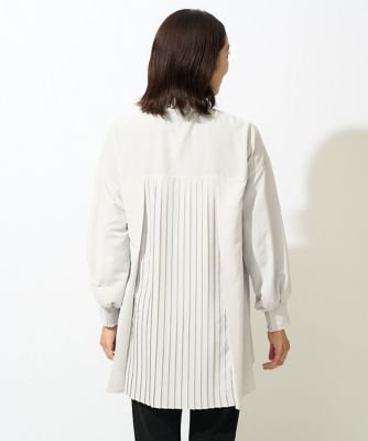スパンキーブロードバックプリーツシャツ